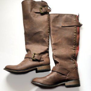 Brown Knee High Riding Boots